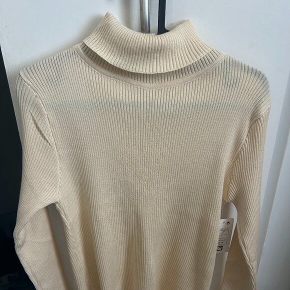 Jon & Anna ribbed turtleneck sweater (cream / off-white) NWT - Picture 1 of 3